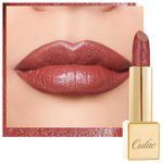 Oulac Matte Lipstick with Metallic Shine, Comfortable Creamy Texture, Smooth No Grainy Feeling, Vegan & Gluten Free, Full-Coverage Lip Colour 4.3 g, GM05 Spice up