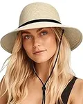 Womens Wide Brim Sun Hat with Wind 