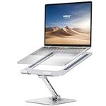 NULAXY Laptop Stand for Desk, Ergonomic Foldable Computer Stand with Adjustable Height, Ventilated Aluminium Alloy Riser Compatible with MacBook Pro/Air, Dell XPS, HP, Lenovo More 10-14" Laptops