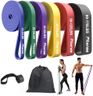 Fitense Resistance Bands Set of 6 - Pull Up Bands for Men Women, Workout Bands Resistance with Door Anchor, Training Poster & Pouch, Pull Up Assistance Bands for Stretching/Therapy/Home Gym/Fitness