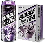 Bubble Tea Inotea Brown Sugar Bubble Tea Drink. Ready to Drink in a Can. Black Milk Tea with Boba 16.6 oz Can(Pack of 24) (Taro)