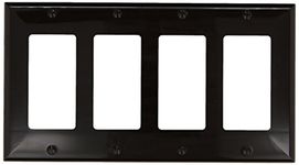 Morris 81142 Lexan Wall Plate, Decorative/GFCI, 4 Gang, Brown