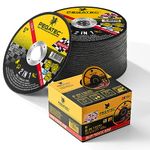 PEGATEC 5inch Cut off Wheels 50 Packs, 5"x1/24"x7/8" Super Thin Cutting Wheel 2 in 1 Cutting Discs for Metal, Steel & Stainless Steel