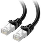 Cable Matters Snagless Shielded Cat6A Ethernet Cable 50 ft (SSTP, SFTP Shielded Ethernet Cable, Shielded Cat6 Cable, Cat 6 Shielded Network Cable) in Black