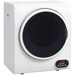 HOMCOM 850W 9lbs Electric Portable Compact Laundry Clothes Dryer, 1.5 cu.ft Portable Tumble Dryer with Stainless Steel Drum, for Apartment, Home, White