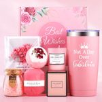 Lecone Gift Basket for Women Unique Gift Ideas for Women Christmas, Valentine's Day Mothers Day Gifts (Pink-8PCS)