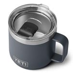 YETI Rambler Mug, Vacuum Insulated Stainless Steel Stackable Mug with Magslider Lid, Charcoal, 14 oz (414 ml)