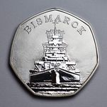 The Commemorative Coin Company German Battleship BISMARCK Silver Commemorative. Pursuit & Sinking, WW2, Royal Navy, Warship, 1941