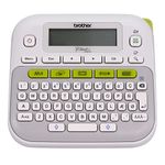 Brother P-Touch PTD210 Label Maker with Tape, Easy-to-Use One-Touch Keys, Multiple Font Styles, 27 User-Friendly Templates, White, Gray/White for Small Business