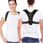 Posture corrector Back brace for Men Women Spine straightener Upper body alignment pain relief Hunchback Correction Clavicle Support for Back Neck & Shoulder (Black)