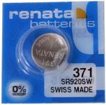 2 X Renata Battery 371 SR920SW SILV