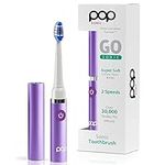 Pop Sonic Electric Toothbrush (Purple) - Travel Toothbrushes w/AAA Battery | Kids Electric Toothbrushes with 2 Speed & 15,000-30,000 Strokes/Minute, Dupont Nylon Bristles
