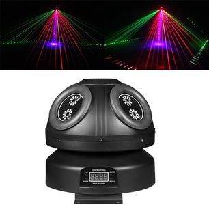 Lumières de scène Magic Ball, lumières DJ, lumières principales mobiles avec effet de faisceau RVB, rotation continue avec contrôle DMX et son activé pour fête DJ de mariage, Live House