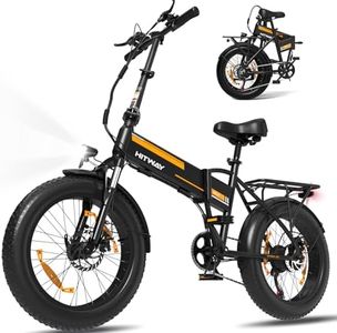 HITWAY E Bike Elektrofahrrad 20" x4,0 Fat Tire, Faltbares Klappfahrrad, 250W Motor, 12Ah 36V/48V herausnehmbarer Akku, Long Range für Berg, Strand und Schnee