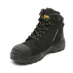 DEWALT Men's Akron Side Zip Steel Toe Safety Boot, Black, UK9 (EU43)