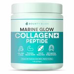 Bounty Bliss Marine Glow Collagen+ Peptides Powder for Women & Men | Hydrolyzed Collagen Powder and Amino Acids | Supports Healthy Skin, Hair, Nails, Bone & Joint | Unflavored