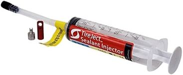 TireJect Tire Sealant Injector - Tubeless Sealant Injector Syringe Applicator Presta & Schrader Compatible - Easy Tire Sealant Installation for Bicycle & All Vehicles - 2oz with Valve Core Tools