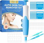 COZIESS Skin Tag Remover Kit with Cleansing Swabs – Auto Skin Tag Removal Pen with 20 Micro & 20 Regular Bands – Safe Wart Removal Tool for Face, Neck, Back, Fingers & Legs – Home Skin Care Treatment