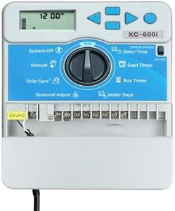 Compatible with Hunter X-Core XC800i Indoor Sprinkler Timer, 8 Zone Irrigation Controller, Indoor Lawn & Garden Watering System, Easy Program, No Wi-Fi Required