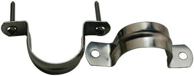 Amanaote 201 Stainless Steel 1.4 Inches Diameter Tube Strap Tension Clip PipeClamp(Pack Of 10 Sets)
