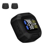 OBEST Motorcycle Tire Pressure Monitoring System Motorbike TPMS USB Power LCD display with 2 External Sensor