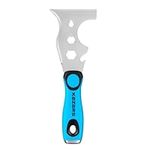 KEZERS 13-in-1 Painter’s Tool, Stainless Steel Putty Knife Scraper, Paint Scraper Tool for Painting & Wood with Metal Hammer End, Multi-Use Drywall Paint Stripper Tool for Scraping Paint & Caulk