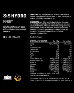Science in Sport Hydro Electrolyte Tablets – Berry Flavor