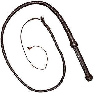 Indiana Jones Style 06 feet Long, 12 plaits | Dark Brown Genuine Cowhide Leather Rope Core Whip