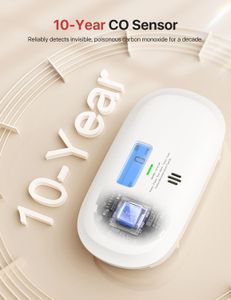 X-Sense Carbon Monoxide Detector 2-Pack – Battery Powered CO Alarm with Digital Display