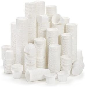 Dicunoy 1000 PCS Paper Souffle Portion Cups, 0.5oz Disposable White Sample Cups with Water Proof Lining, Mini Treated Ketchup for Measuring, Jello Shots, Tastings, Dessert, Souffle, Juice