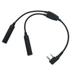 stdgove 2 Pin K1 to Airbus Adapter Aviation Intercom Splitter U174 Conversion Cable Ga Headset Helicopter Aircraft Headphone for Baofeng Radio