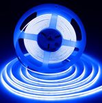 iNextStation COB LED Strip Light Blue 32.8ft/10M DC24V CRI 93+ Flexible LED Tape Lights for Bedroom, Kitchen, TV Backlight, Cupboard, Wardrobe, Home DIY Lighting Decor [ No Power Adapter]