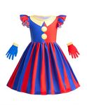 Pomni Clown Dress for Girls, Kids The Amazing Digital Circus Costume 130