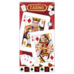 Casino Theme Party Photo Door Banner Backdrop Props Poker Photo Props Banner Supplies Casino Nigh Party Decorations Las Vegas Theme Photo Door Banner for Game Night Birthday Party Supplies Favors