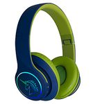 YUSONIC Wireless Headphones with led Lights, Kids Bluetooth Headphones for Boys Girls School/Travel/Phone/Kindle/pc/tv / MP3/tablet/laptop. (Blue Green)