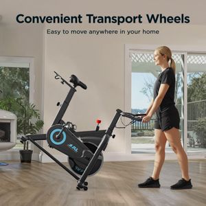 JLL IC400 ELITE Indoor Exercise Bike – 20kg Flywheel, Belt Drive, Black/Red