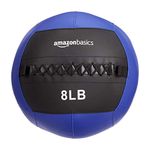 Amazon Basics Wall Ball (8 lbs) | PVC Leather | Medicine Ball | PP Material | Core Strengthening | Smooth Grip (Black)