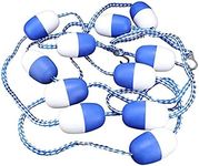 YUEWO 18' Swimming Pool Safety Float Line Divider Rope Kits with 2 Pre-Assembled Stainless Hooks Pool Accessories for Inground Swimming Pool