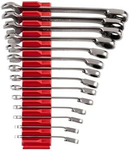 TEKTON Reversible 12-Point Ratcheting Combination Wrench Set with Modular Slotted Organizer, 14-Piece (6-19 mm) | WRC94302