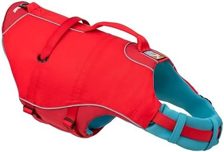 Kurgo Dog Water Life Jacket, Inflatable Safety Jacket for Dogs, Lifejacket Doggy Floats for Kayak, Pool or Lake, Reflective, Adjustable, Surf n’ Turf Life Jacket for Small Medium Large Pets