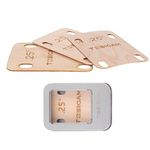 3pcs Guitar Neck Shims Shim Made of Canada Solid Maple Wooden, For Bolt-on Neck Bolts, Shaped 0.25 Degree (3pcs 0.25 Degree)