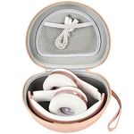 Extra Large Headphone Case Compatible with Picun B8/ for Beats Studio Pro/for Beats Solo3/ for Beats Studio3/ for Picun P26/ for Elecder i39 and More Foldable Bluetooth Wireless Headset - Rose Gold