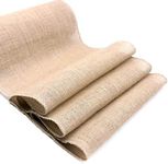 30cm x 10m Hessian Table Runner - BIT.FLY Burlap Fabric Jute Table Runner Rolls with Complete Edge Suture Great for Wedding Table Decoration Party Potluck Dinner