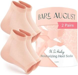 Bare August Oh So Healing Moisturizing Heel Repair Socks - Overnight Spa Sleep Socks with Hydrating Therapy Gel for Softening Dry Cracked Heels