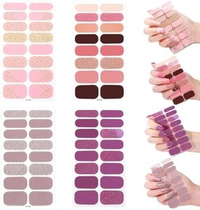 ZOPJUMA 4 Pièces D'autocollant de Vernis à Ongles Full Wrap Nail Art Autocollant, Imprimé Léopard Auto-adhésif Nail Art Decal Strip Nail Stickers