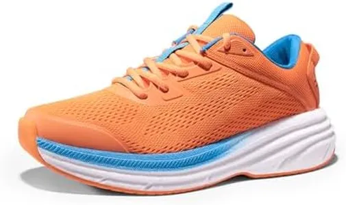 NORTIV 8 Men's Running Walking Tennis Shoes FlexLife Comfortable Cushioning Non-Slip Breathable Athletic Gym Workout Cross Trainer Jogging Sneakers,Size 9.5,Orange,SNRR241M