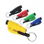 5 Pcs Car Escape Rescue Tool Keychain Glass Breaker Seatbelt Cutter Mini Hammer Emergency Rescue Tool Glass Breaker Car Safety Tool Window Broken Tool Seat Belt Cutter