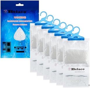 Belaco Set of 6 Hanging Dehumidifier, 230g Moisture Absorber, Dehumidifier for home, Ideal to eliminate damp & Condensation Bedroom, Wardrobe, Kitchen, Basement, Office etc (6)