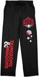 Dungeons & Dragons Dragon Master Men's Black Graphic Sleep Pants-XL