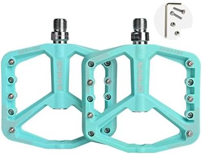 UJEAVETTE® Mountain Bike Pedals MTB Bicycle Cycling Flat Wide Platform Bearing Pedals Light Blue|Bicycle|Bicycle for Men Adult|Bicycle Light|Bicycle for Men|Bicycle for Kids|Bicycle